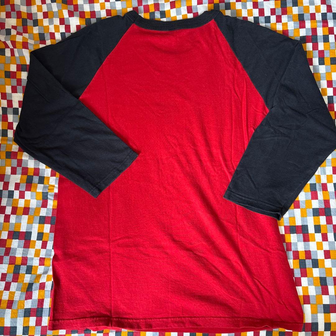 The White Stripes ラグランTシャツ 長袖 赤黒