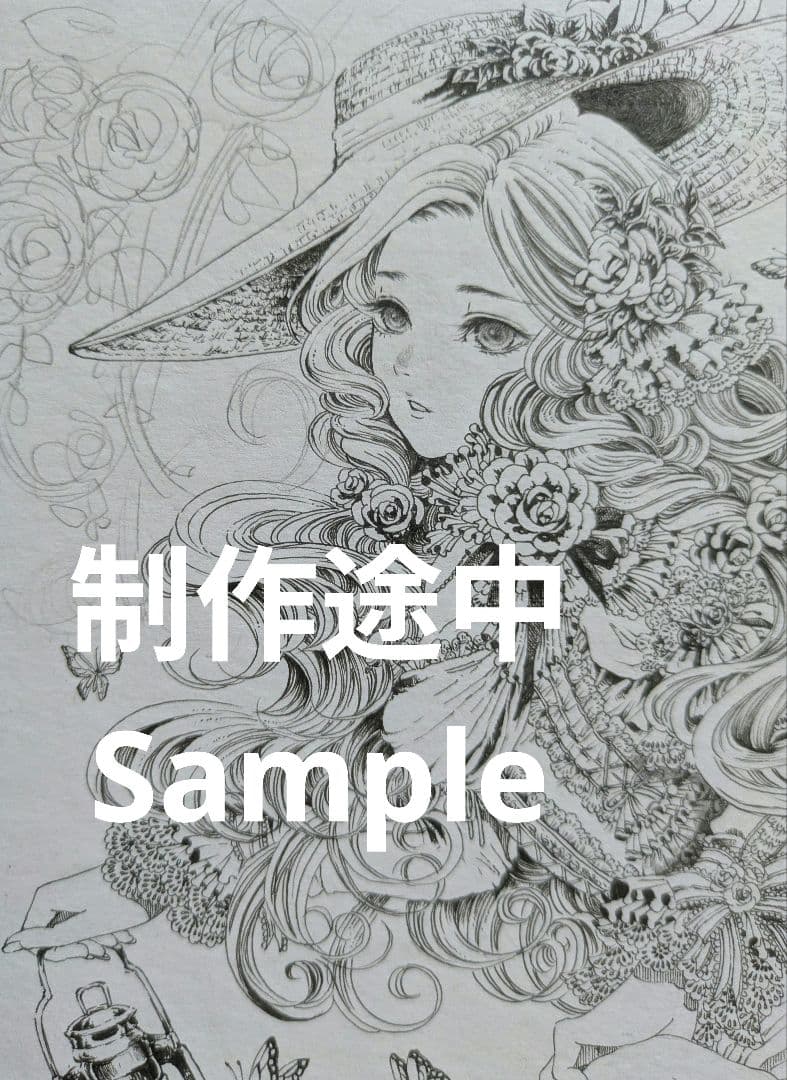 オリジナルイラスト　中色紙　星降りの物語