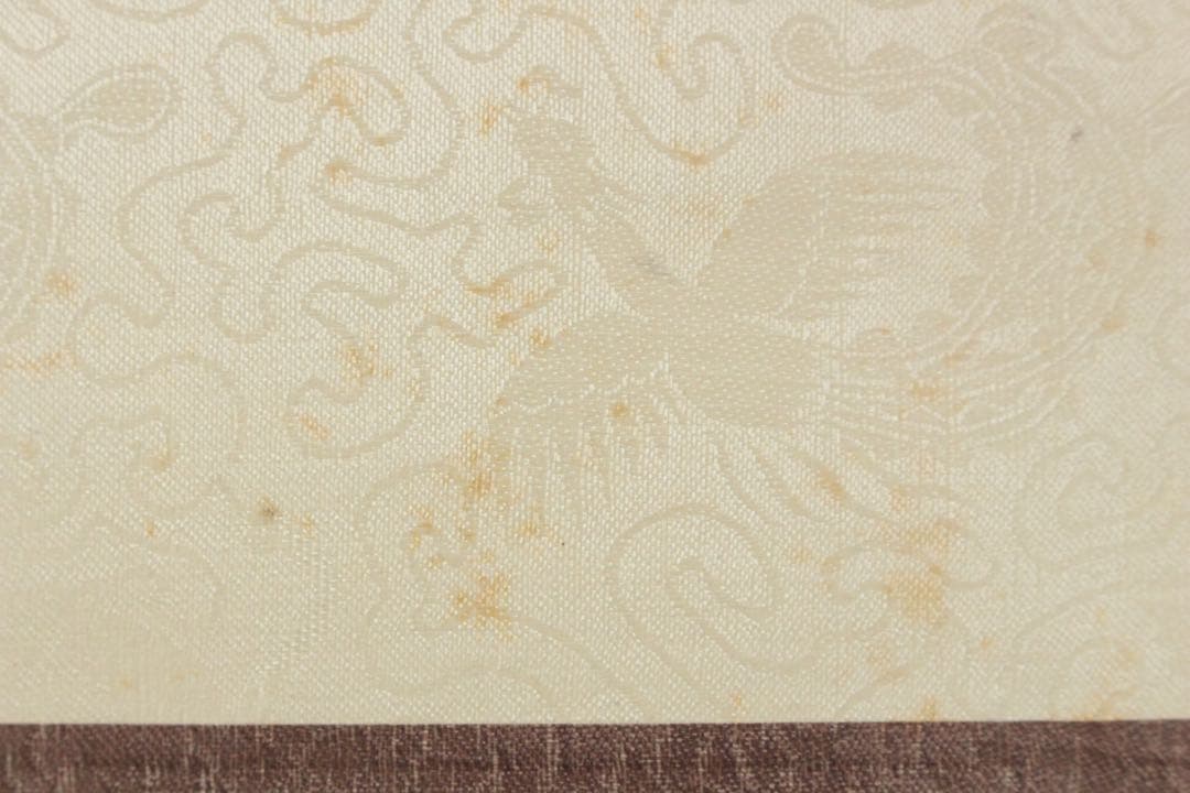 No5738 掛軸　現代中国画家　于老三　牡丹蝶図　紙本着色　墨彩画　送料無料
