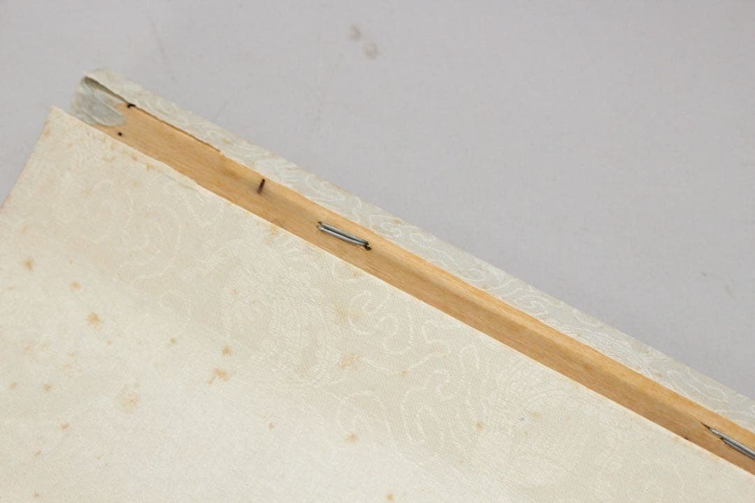 No5738 掛軸　現代中国画家　于老三　牡丹蝶図　紙本着色　墨彩画　送料無料