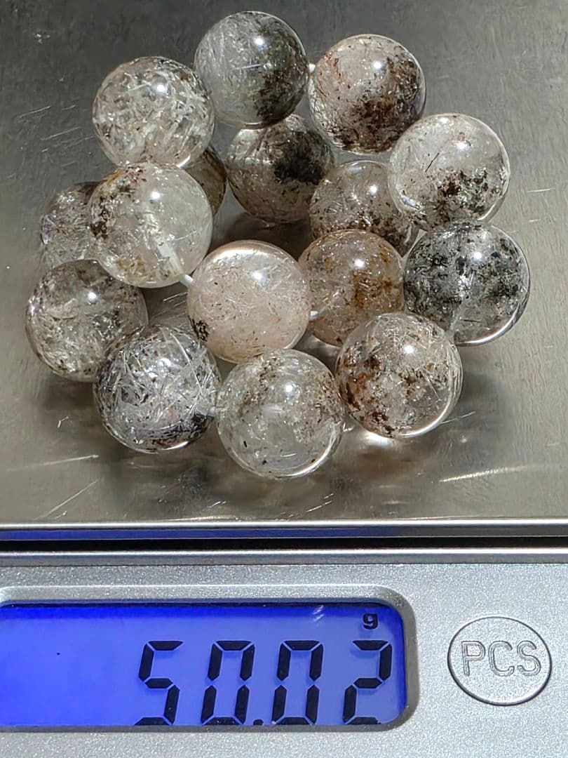 13㎜ シュードモルフクリスタルインクォーツ　ブレスレット