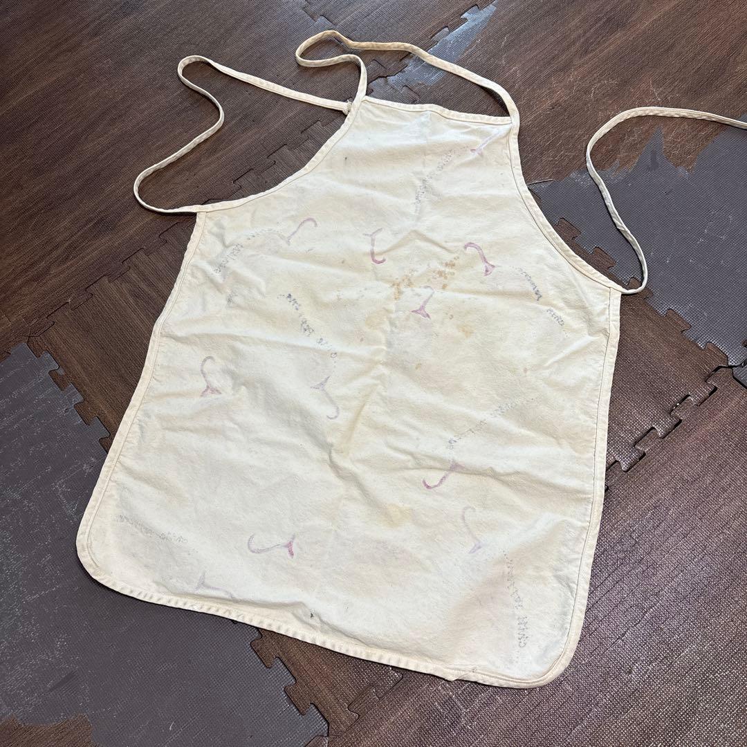 70s 唐辛子柄コットンエプロン　vintage