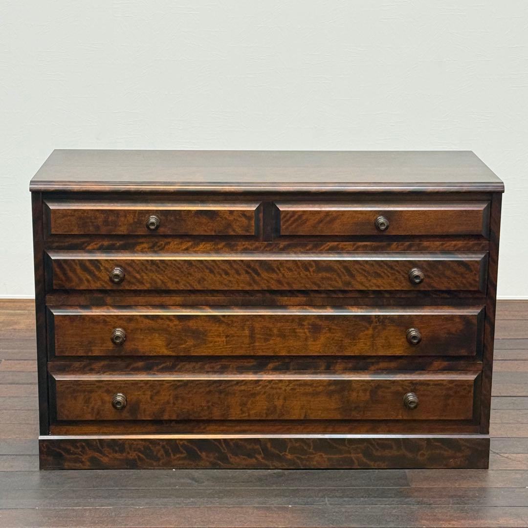 H110K37 北海道民芸家具 4段チェスト