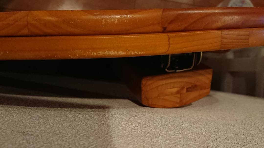 八幡産業 丸テーブル 木製 900mm × 900mm × 320mm レトロ