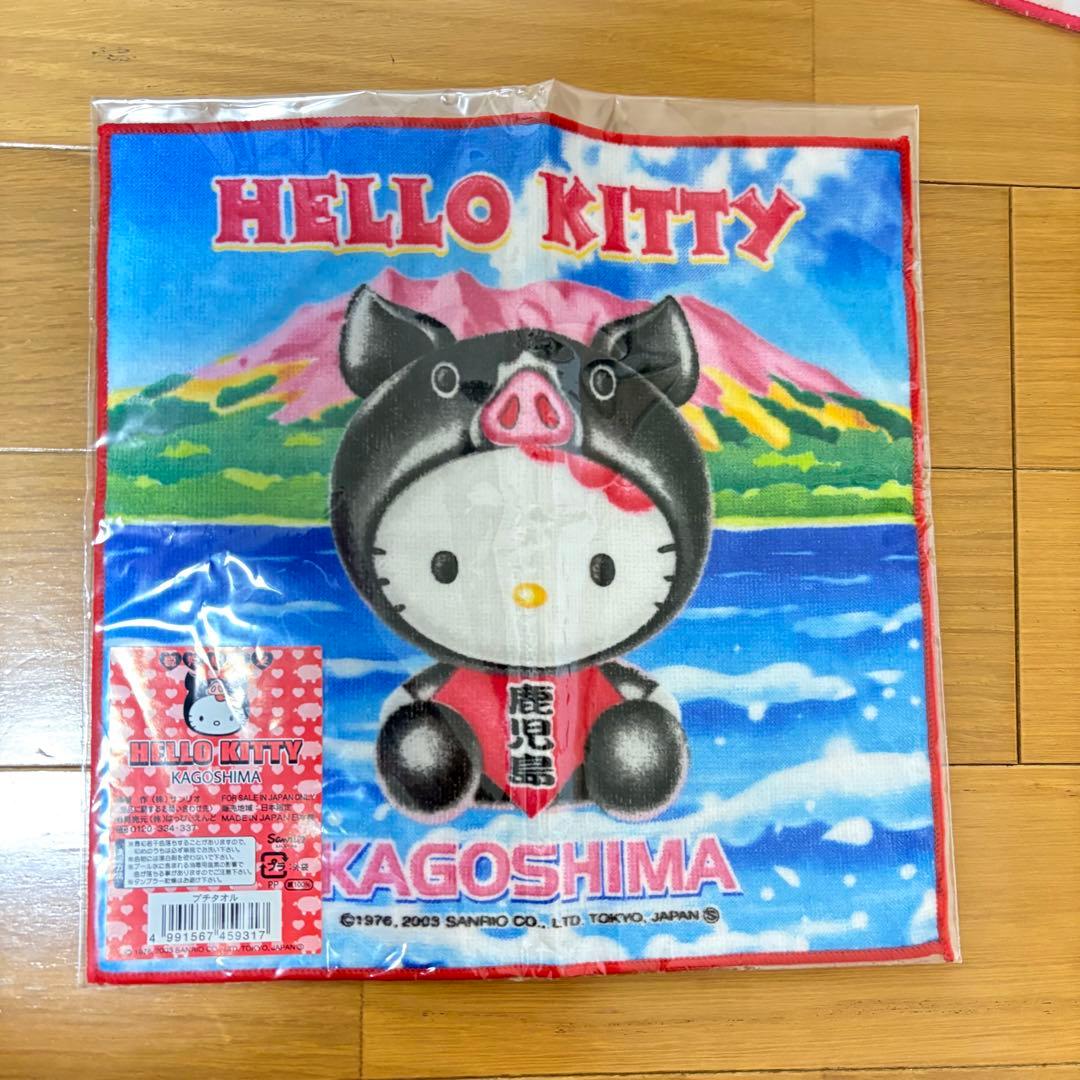 新品・未開封】ハローキティ ご当地 タオル 長崎 長崎 鹿児島 福井 4枚セット