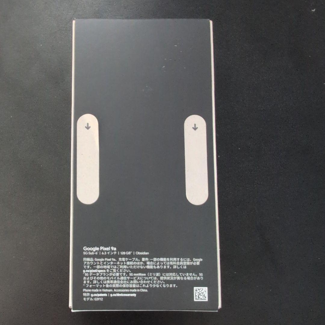 未開封　GoogleStore版 Pixel 9a Obsidian 128GB