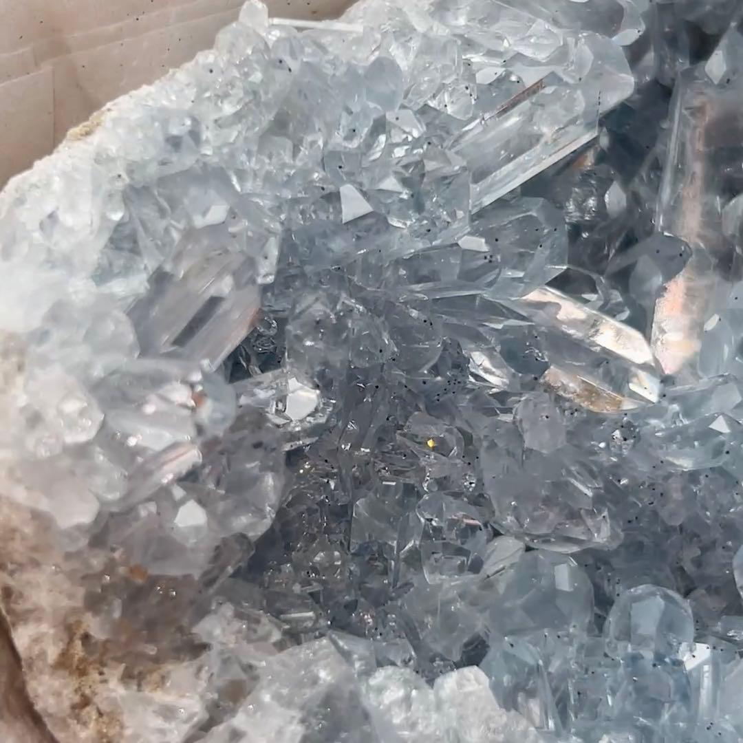 天然石 秘蔵＆美麗品 セレスタイト クラスター EXグレード