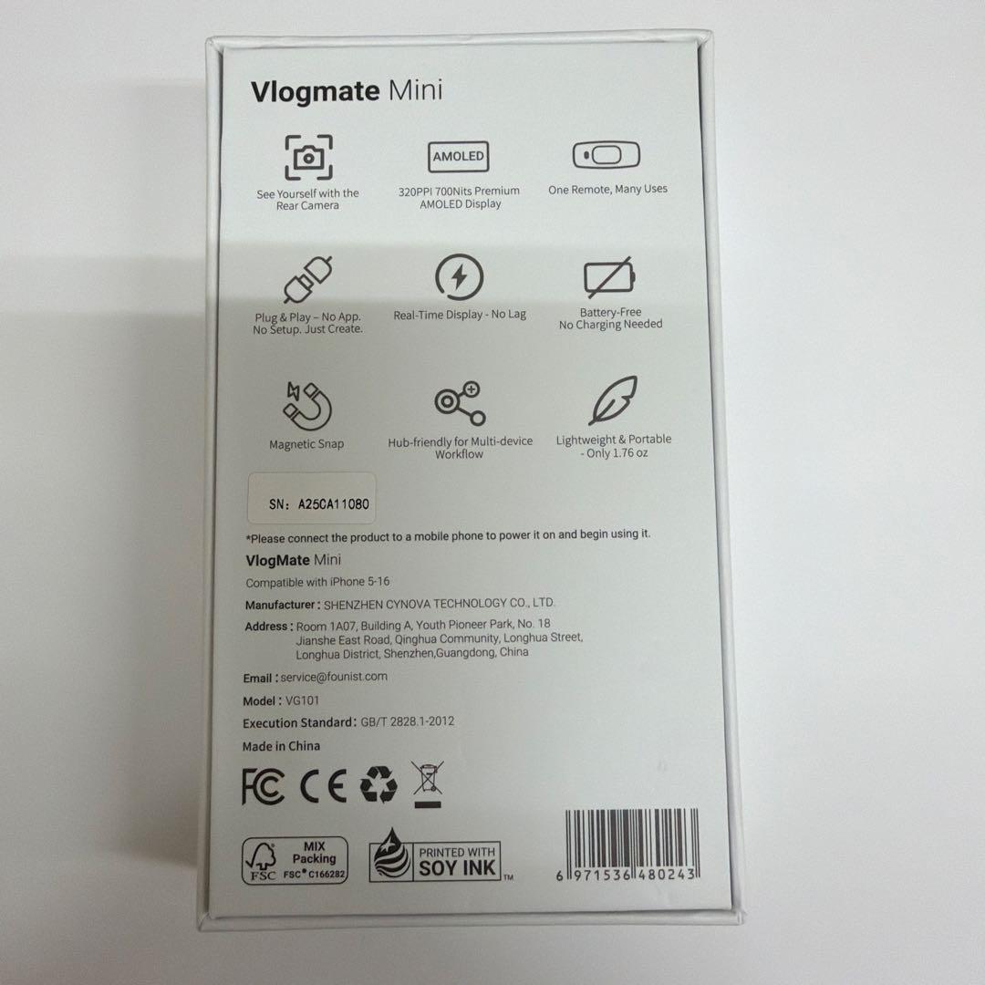 自撮りモニター Founist Vlogmate Mini iPhone
