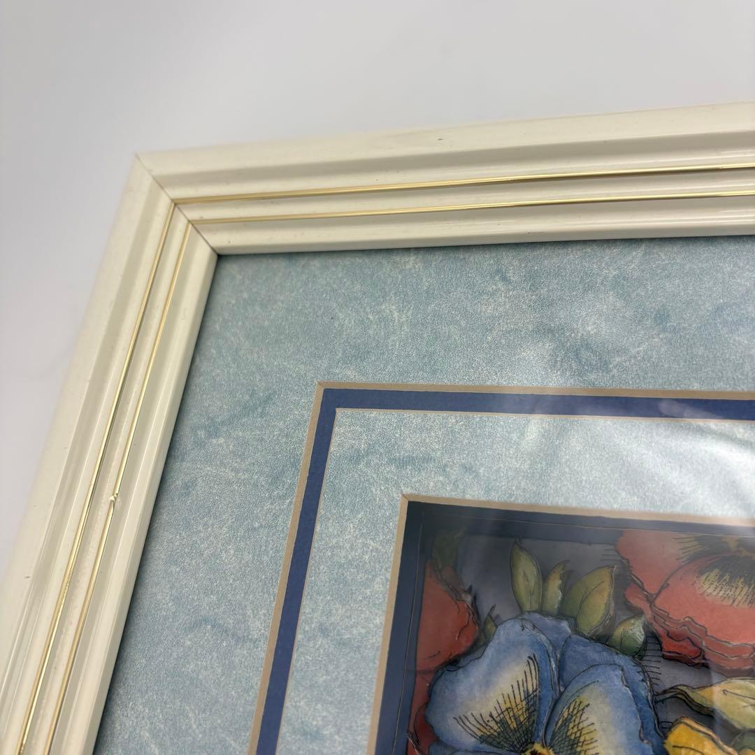 3Dアート シャドーボックス 額装 Garden パンジー ヒマワリ 立体絵画