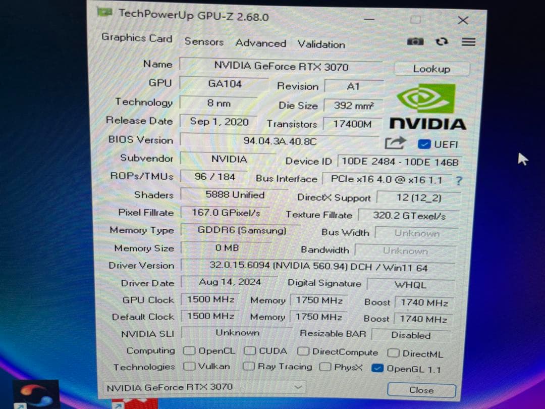 (ジャンク)INNO3D GEFORCE RTX 3070 TWIN X2 OC