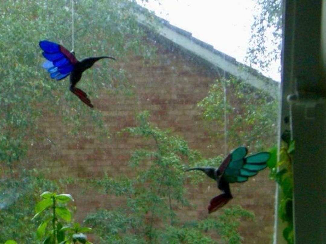 メ*6様 ヴィンテージ　ハチドリ　ハミングバード　アメリカ製　ステンドグラス　オ