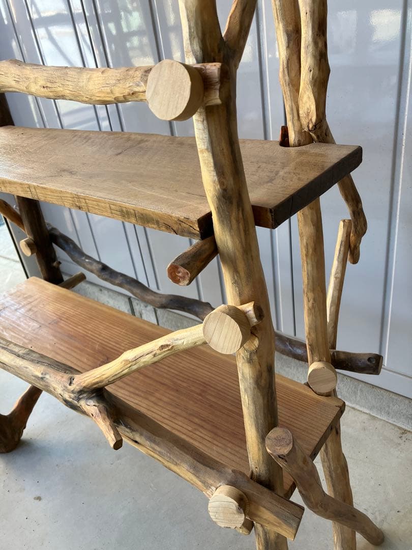 流木棚４段、ハンドメイド、取り外し自在