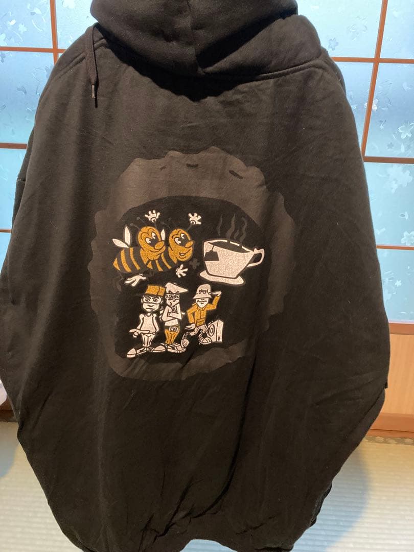 BEASTIE BOYS ナノユニバース 西川ダウン コラボ パーカー ブラック