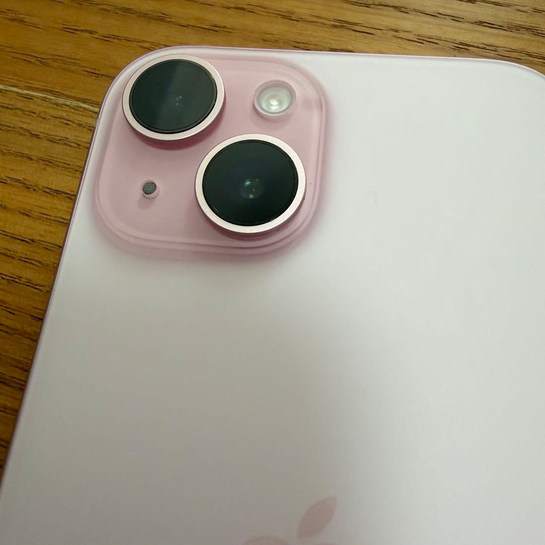 【美品】 iPhone15 ピンク 128GB simフリー 保護フィルム付き