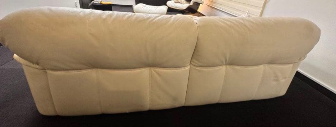 B&B Italia 本革ソファ アイボリー 3人掛け イタリア製