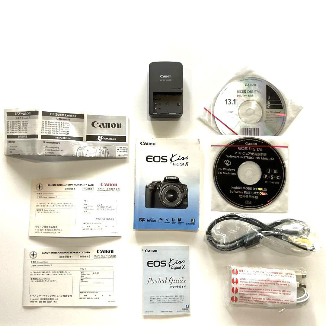 Canon EOSkissデジタルXダブルズームキット　作動確認済