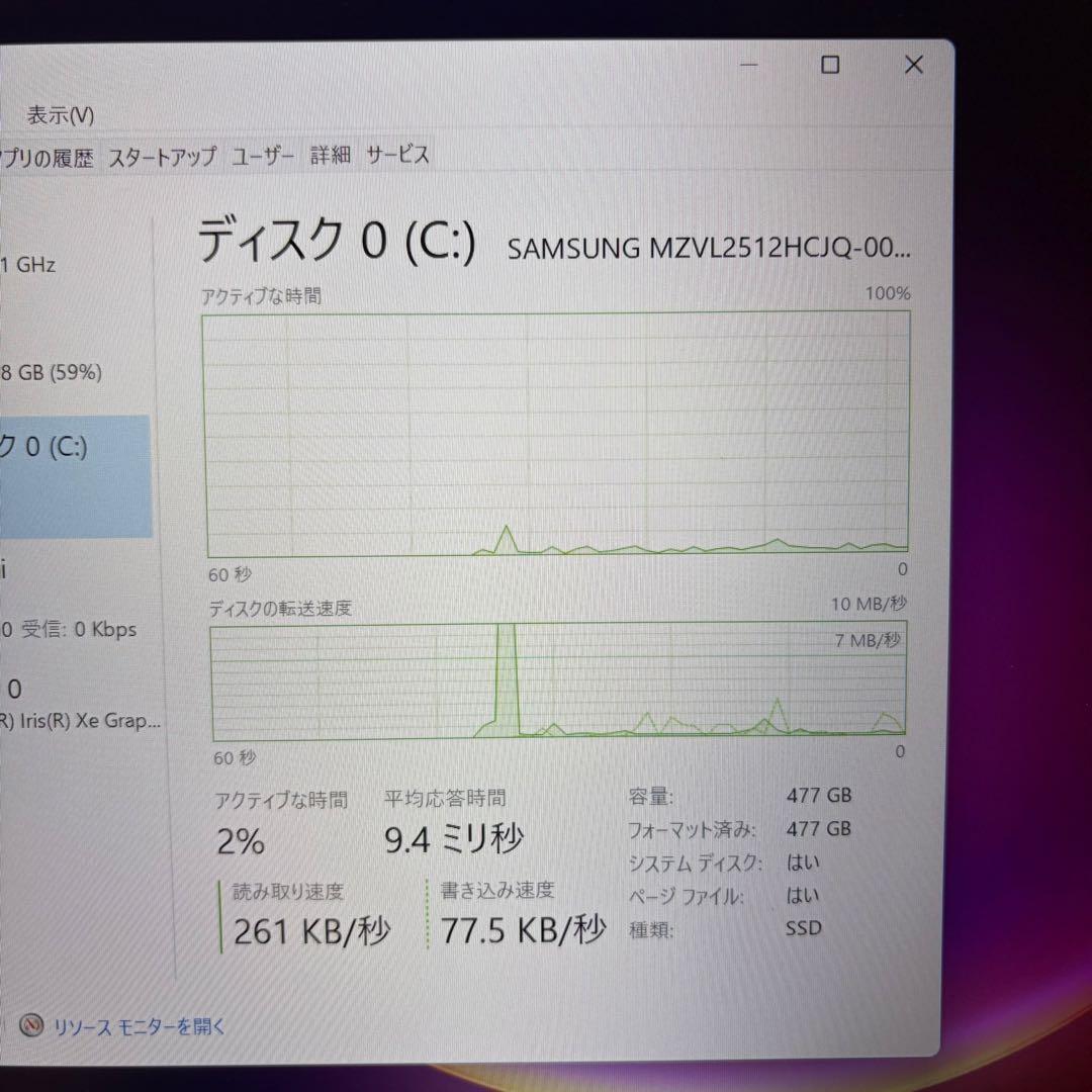 Windowsノート本体 NEC VersaPro Core i7-1195G7 16GB 512GB