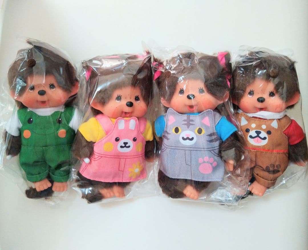 新品 モンチッチ 4個セット アニマルドレス 海外版 2038s