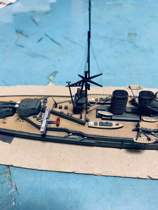 戦艦長門 (湾曲煙突) 1/700 完成品