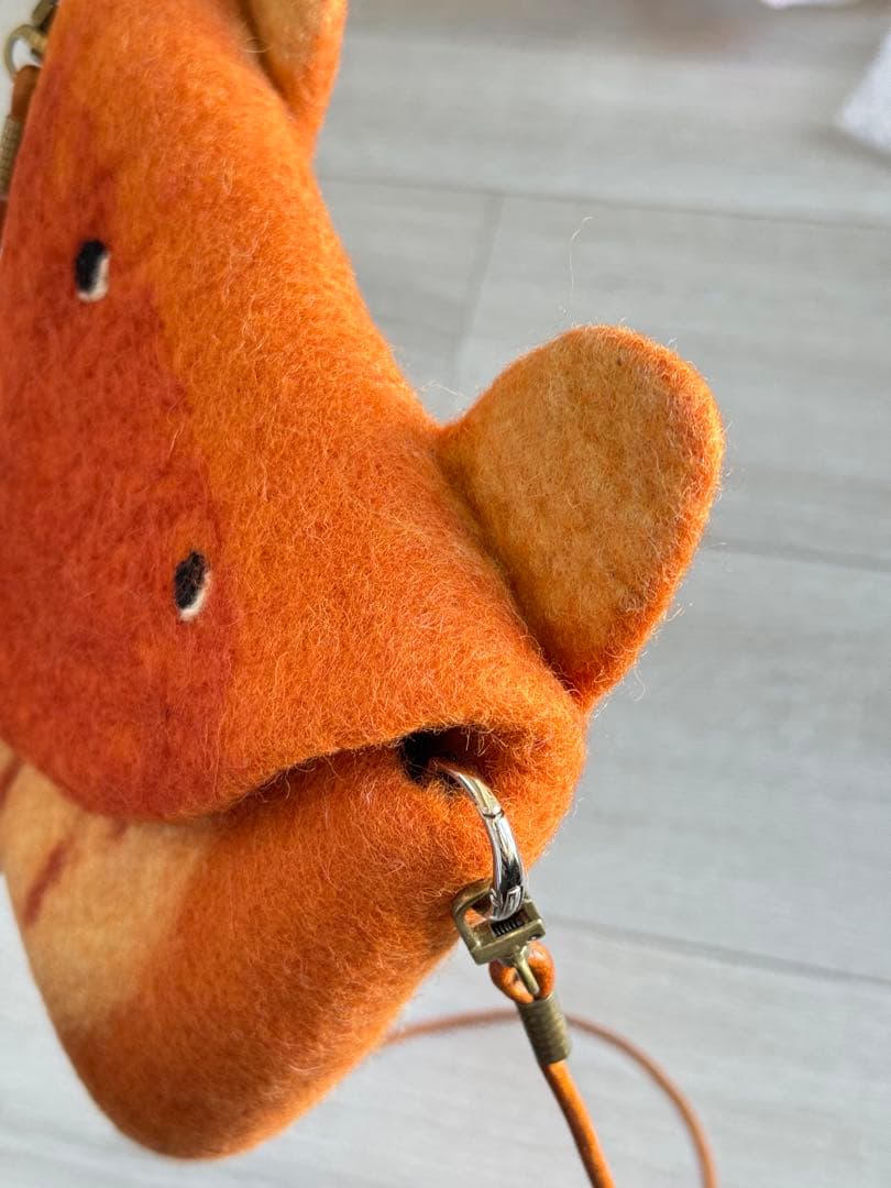手作りフェルト キツネのショルダーバッグ
