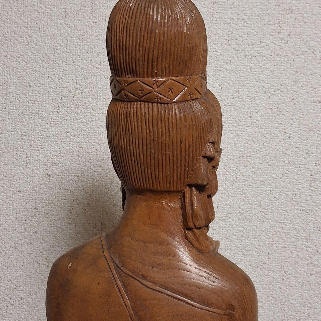 バリ島　木彫り　女性像　彫刻　アンティーク　置物