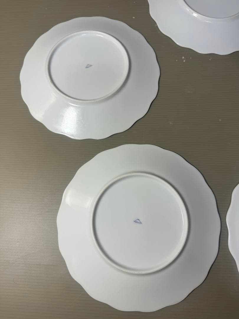2555 深川製磁　蝶文　皿　5客　未使用