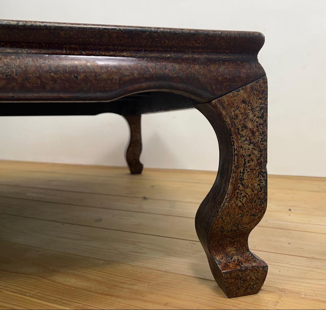 座卓　テーブル　漆仕上げ　M082　古道具　古家具　ビンテージ　アンティーク