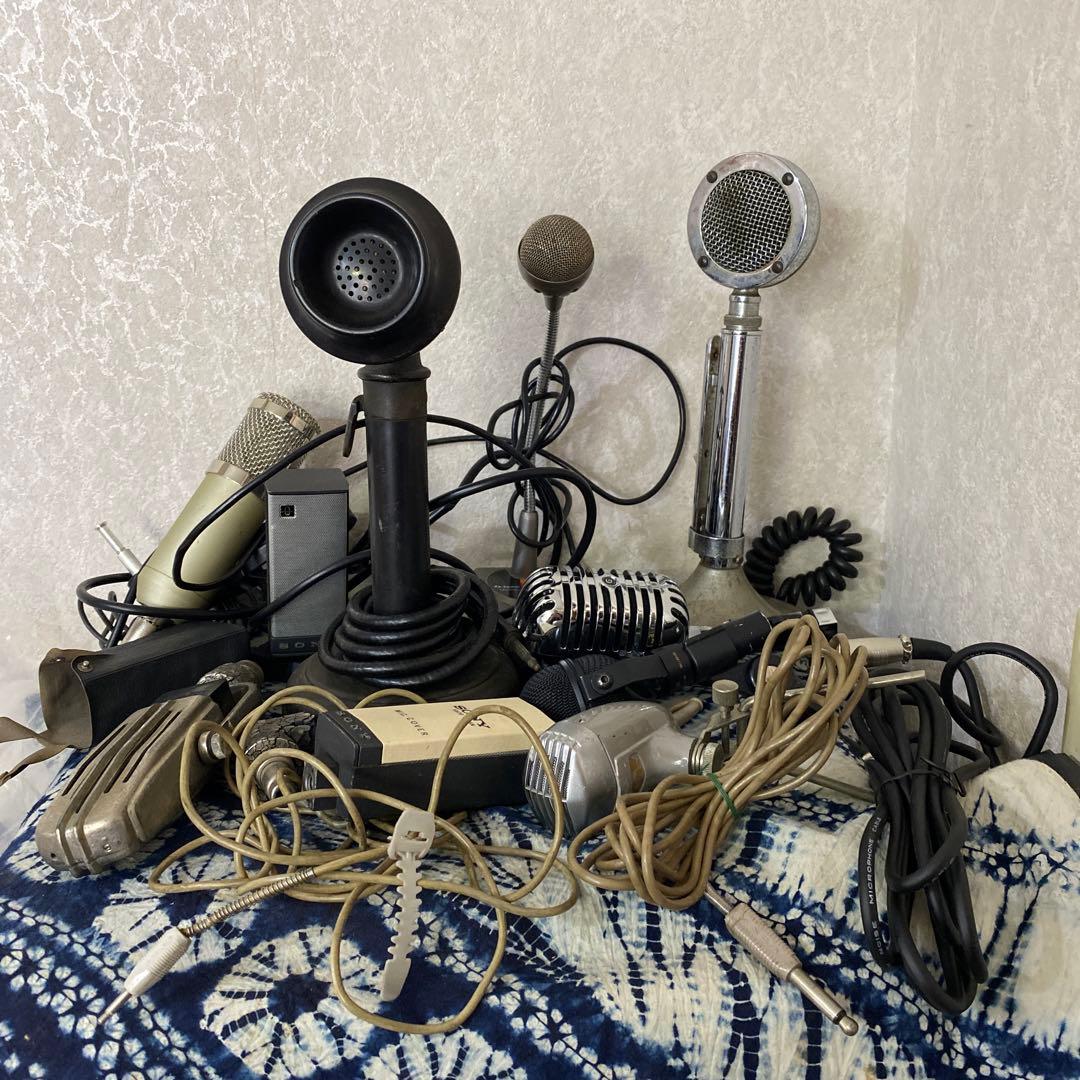 レトロ　マイク10個　アンティーク　mic ラジオ　スピーカー