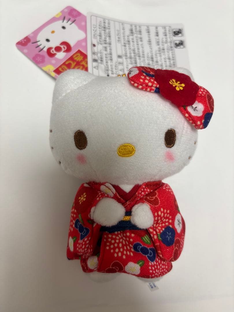 ハローキティ 赤い着物 マスコット 約10cm