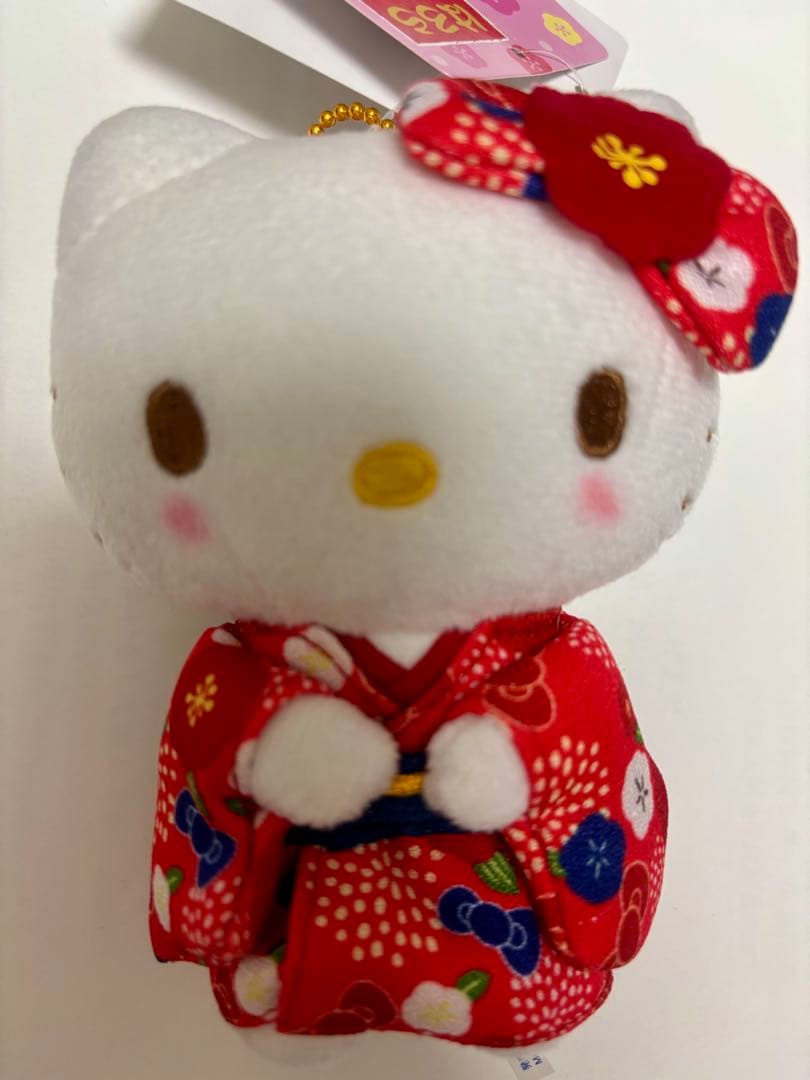 ハローキティ 赤い着物 マスコット 約10cm