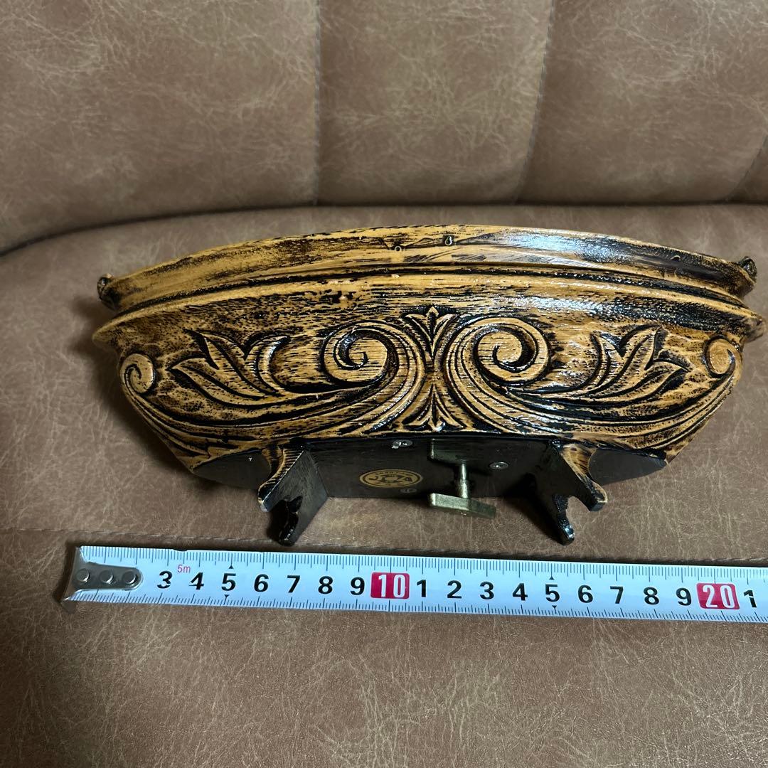 木彫り ジュエリーボックス 小物入れ レトロ アンティーク調