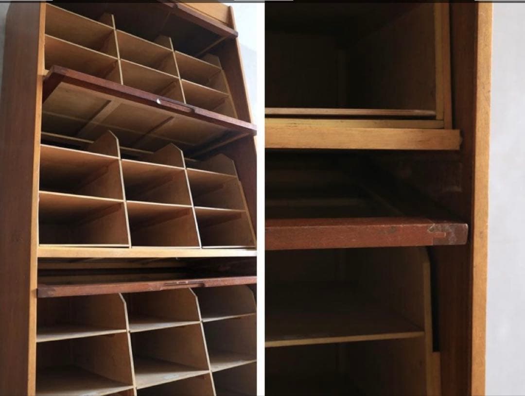 GMW)イギリスアンティーク木製27杯シャツキャビネット/食器棚飾り棚