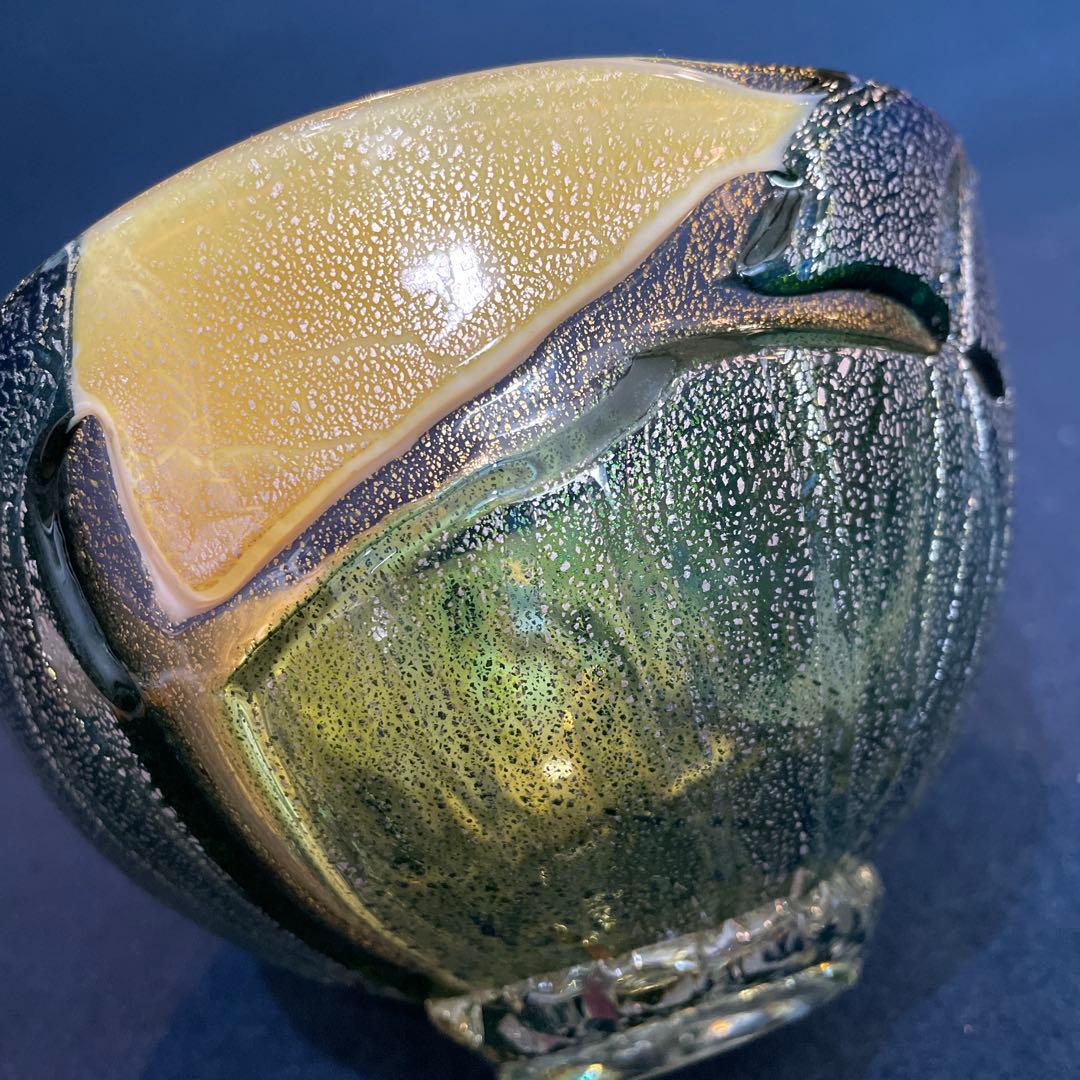 『西中 千人』(にしなか ゆきと)作のガラスの【呼継 茶碗】共箱※美品