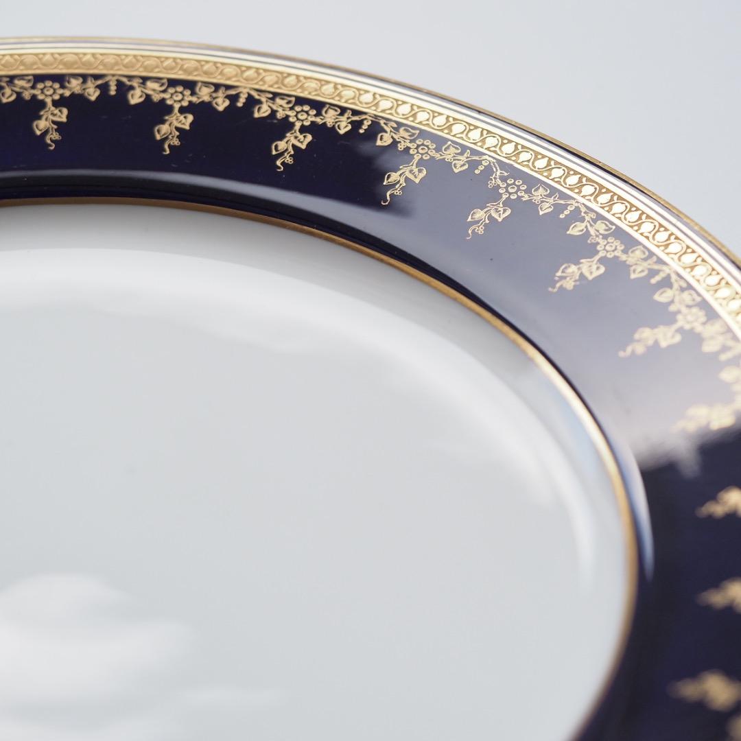 コウルドン 藍地金彩 プレート 径258mm / N83D Cauldon