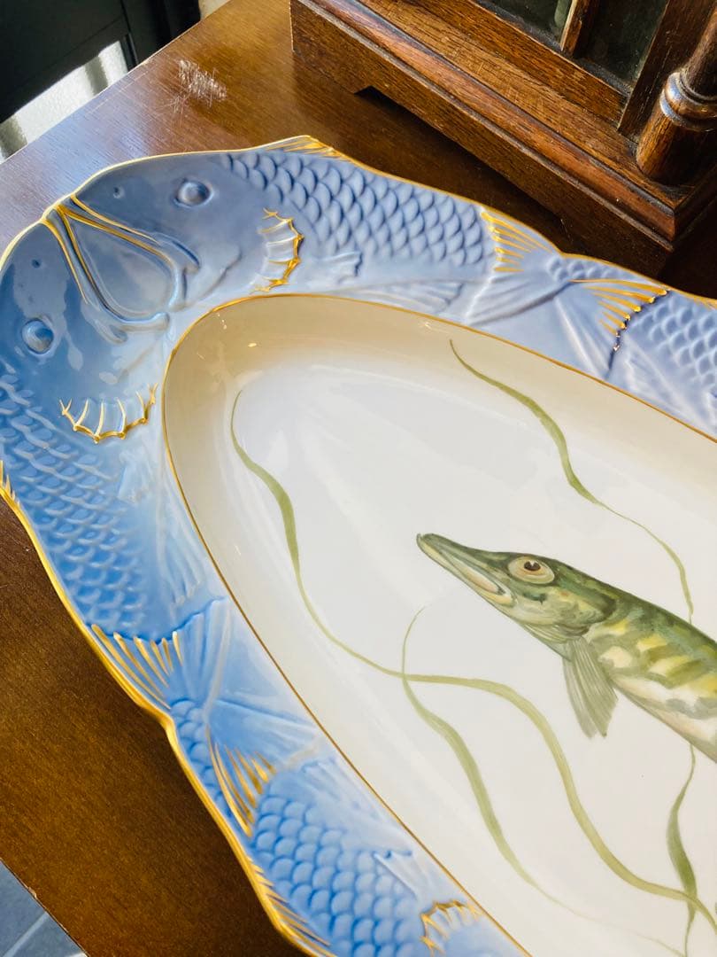 ロイヤルコペンハーゲン ブルーフィッシュ オーバルプレート
