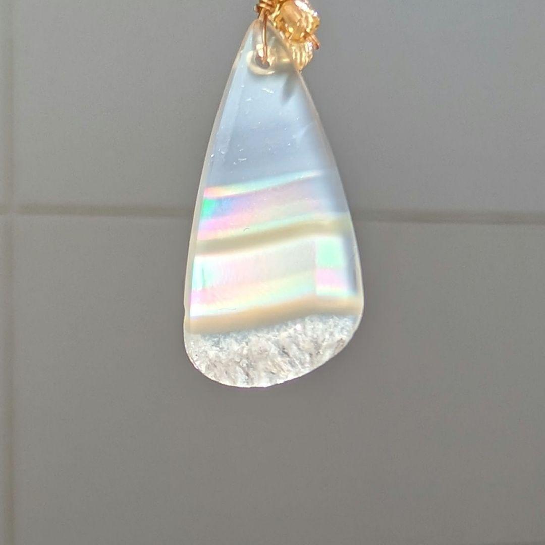 アイリスアゲート ピアス