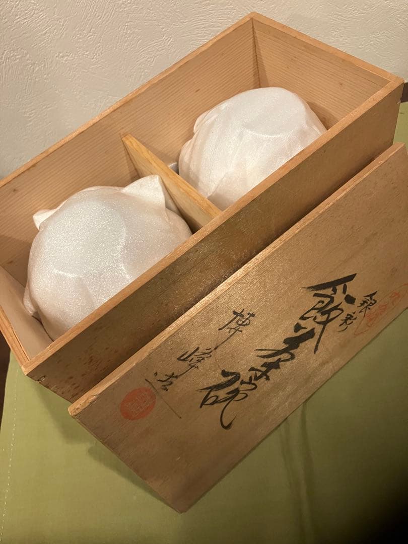 九谷焼 博峰作 銀彩 飯茶碗 5客セット 共箱入 夫婦茶碗