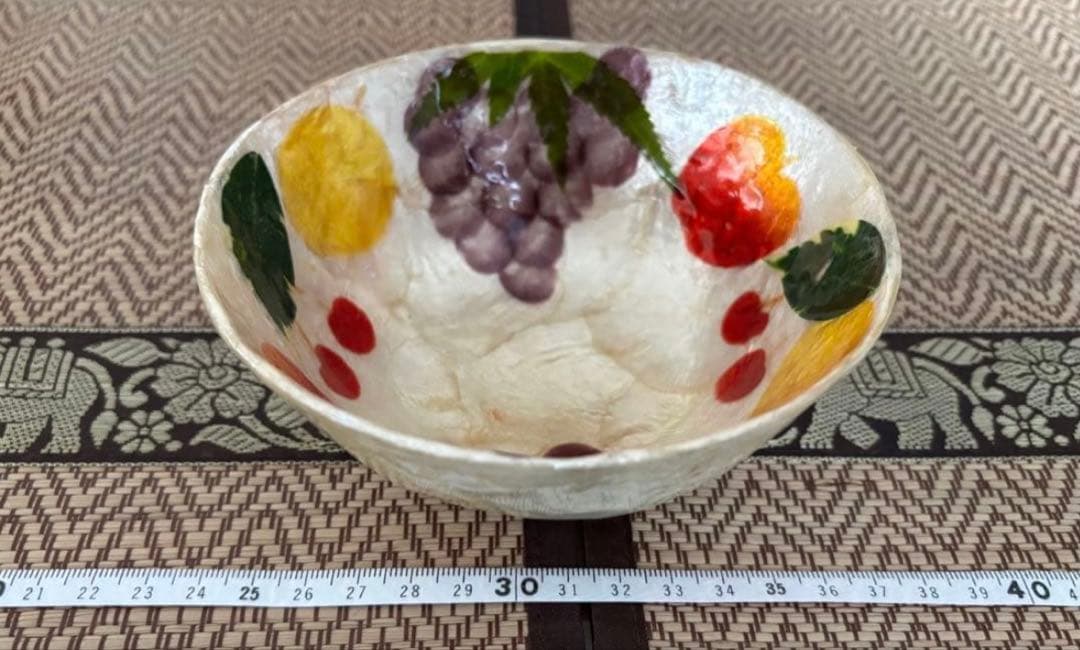 貝製(カピスシェル)フルーツデザイン食器セット