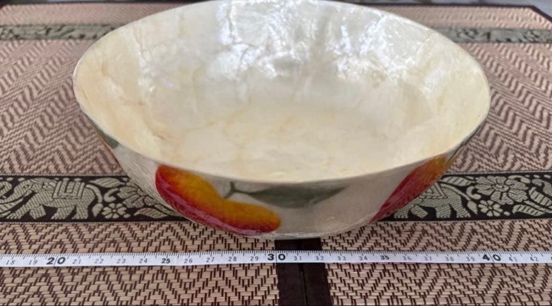 貝製(カピスシェル)フルーツデザイン食器セット