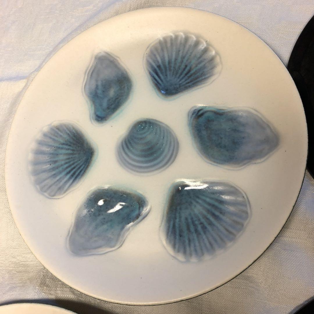 フランス　オイスタープレート 4枚