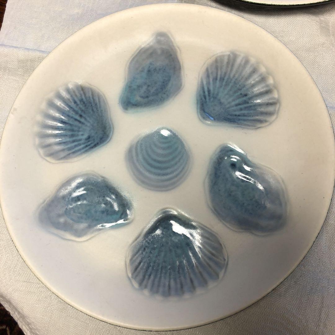 フランス　オイスタープレート 4枚