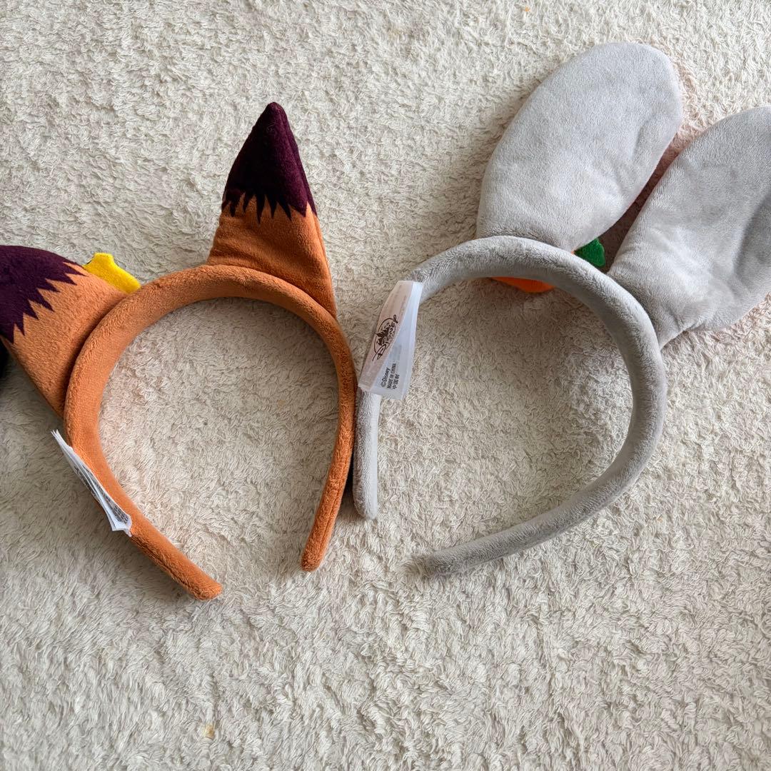 上海ディズニー　ズートピア　ニック　ジュディ カチューシャ セット