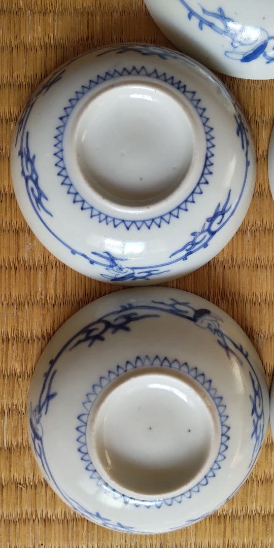 珍品　中国美術　青華　手塩皿5枚　明時代 　清時代