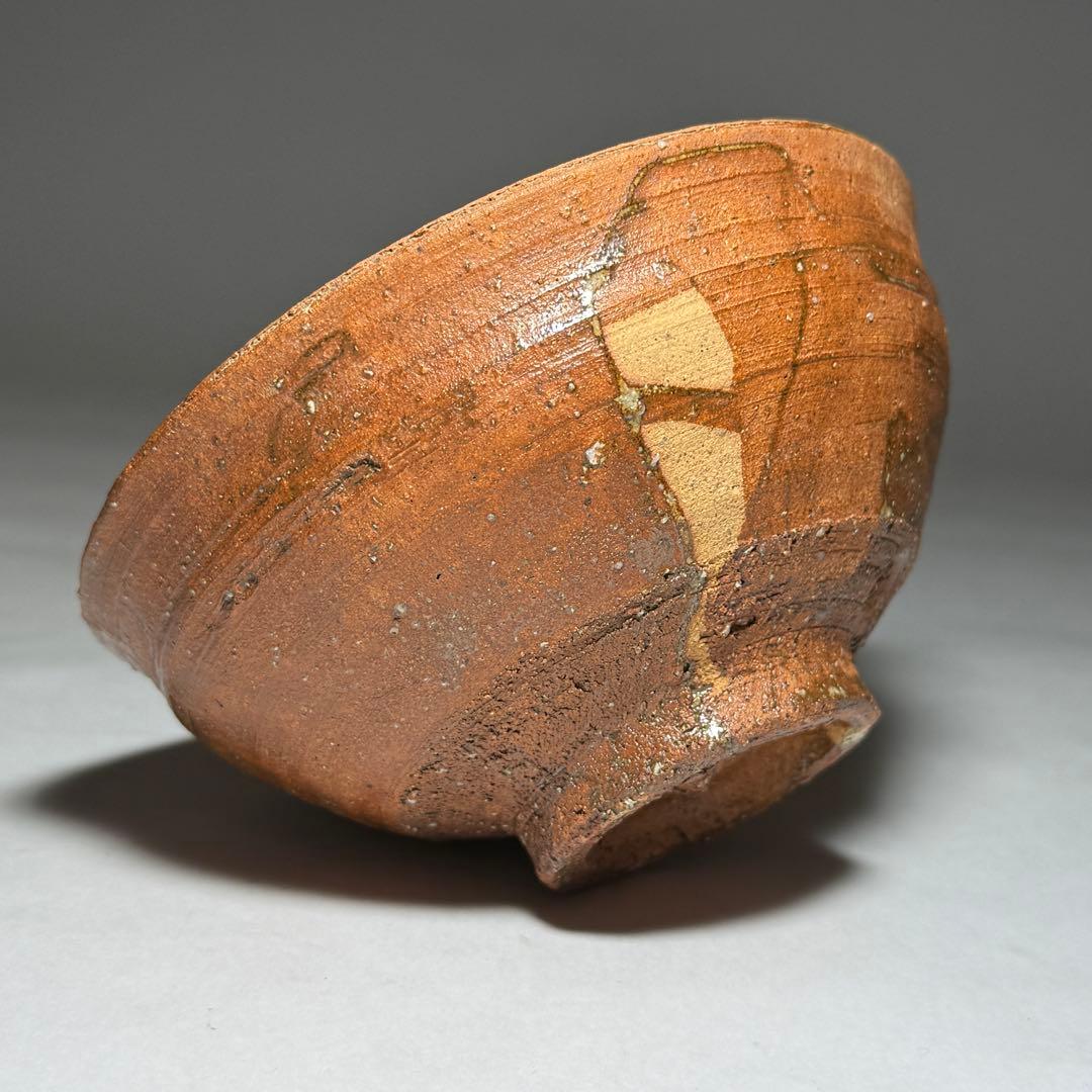 ◆柿の華茶碗 勝龍寺窯 【乾伸行】作 四方桟共箱 共布 茶道具 京焼 本物保証◆