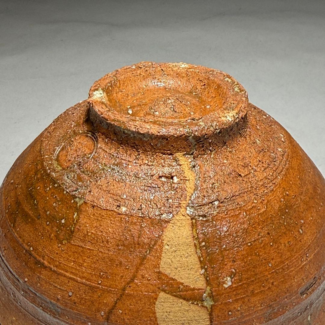 ◆柿の華茶碗 勝龍寺窯 【乾伸行】作 四方桟共箱 共布 茶道具 京焼 本物保証◆