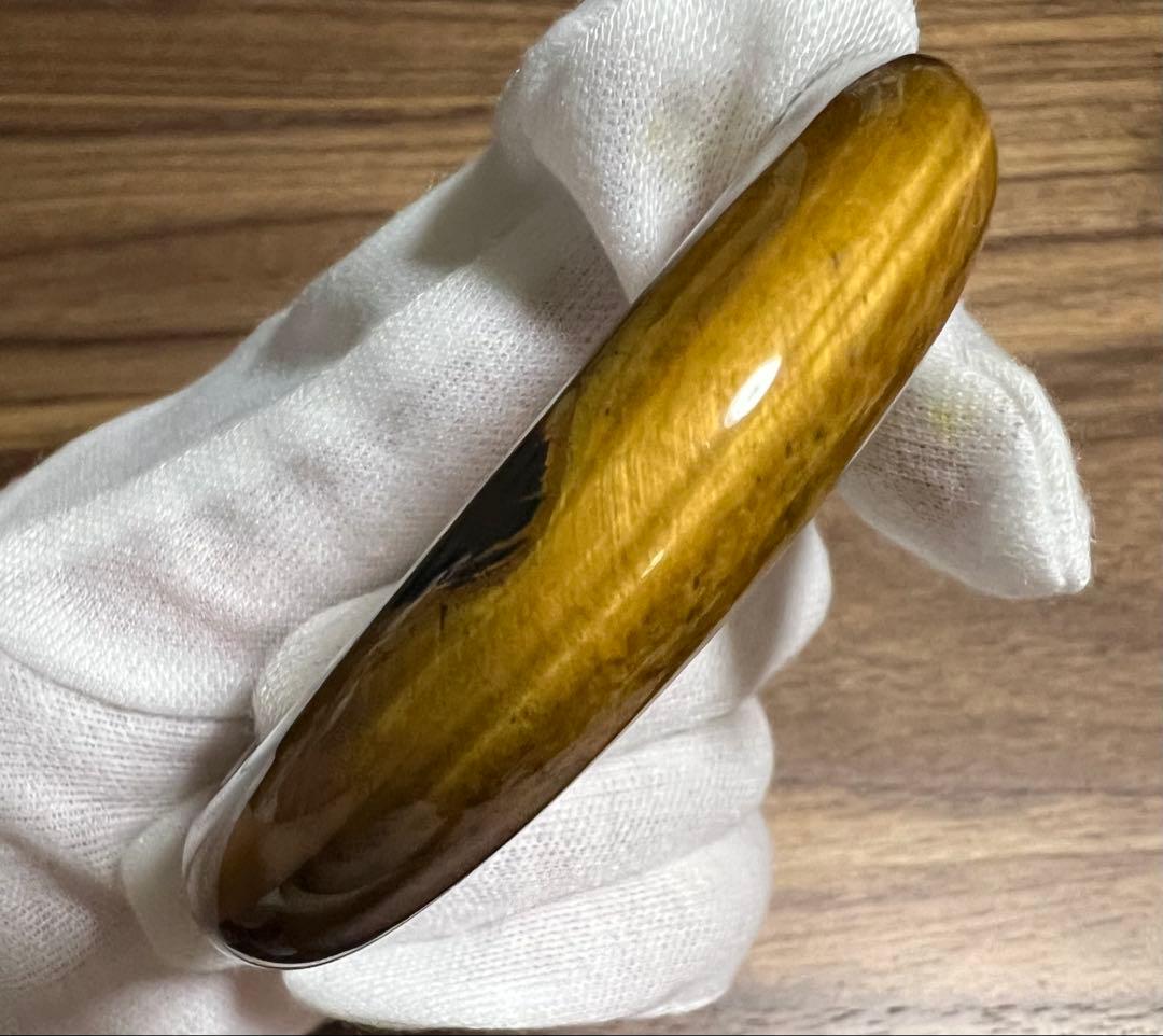 天然石 タイガーアイ バングル ケース付き