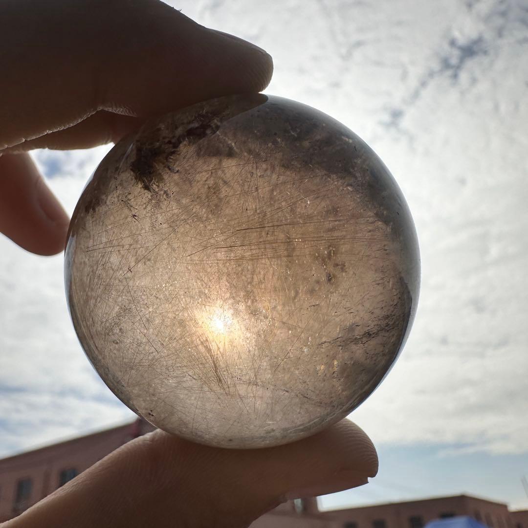 天然石ルチルクォーツのスフィア　ご購入前に在庫確認必要D.434