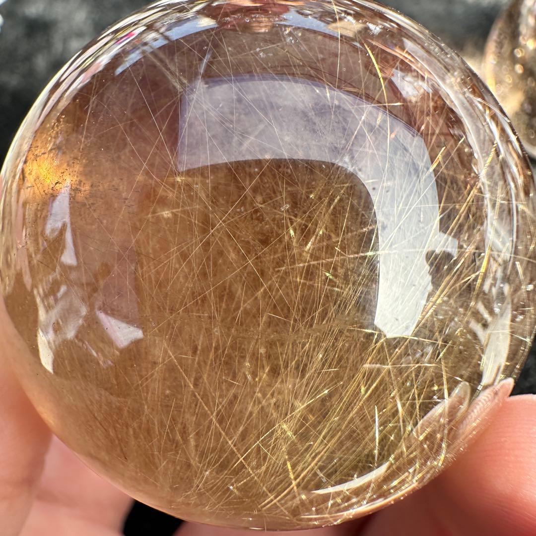 天然石ルチルクォーツのスフィア　ご購入前に在庫確認必要D.434