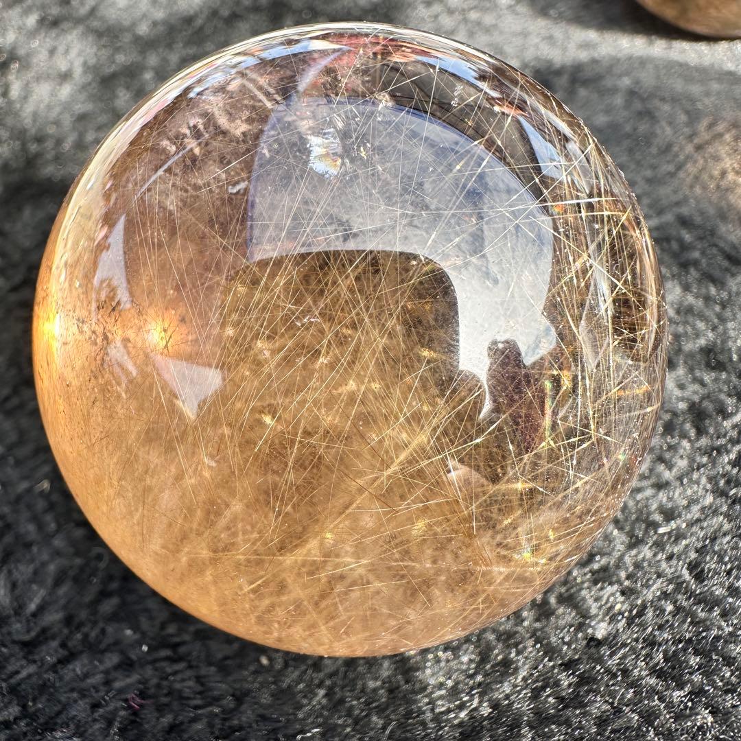 天然石ルチルクォーツのスフィア　ご購入前に在庫確認必要D.434