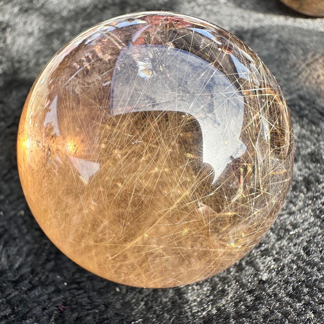 天然石ルチルクォーツのスフィア　ご購入前に在庫確認必要D.434